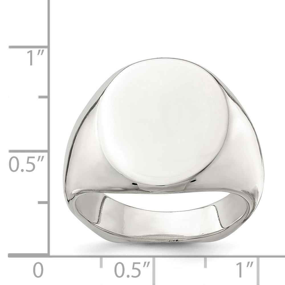 Sterling Silver 18X14mm Open Back Signet Ring