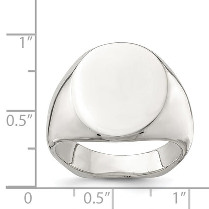Sterling Silver 18X14mm Open Back Signet Ring