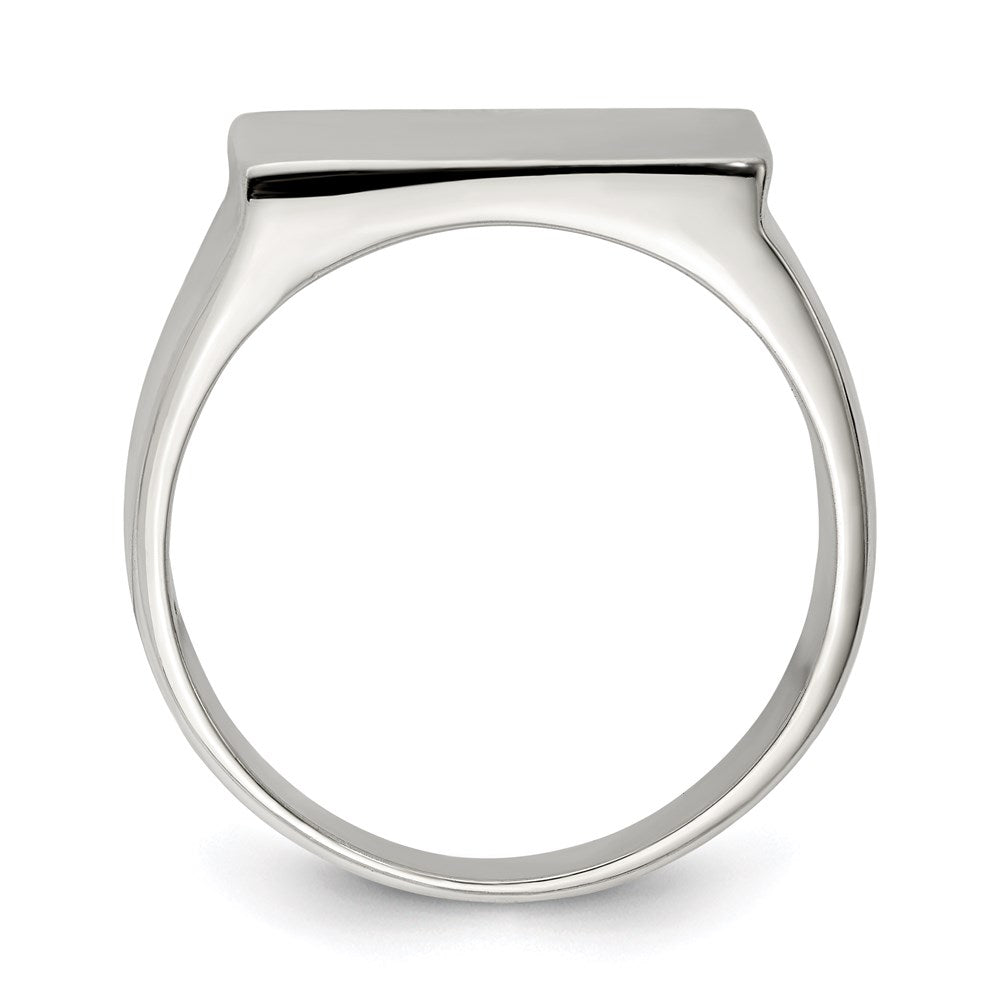 Sterling Silver 19X16mm Closed Back Signet Ring