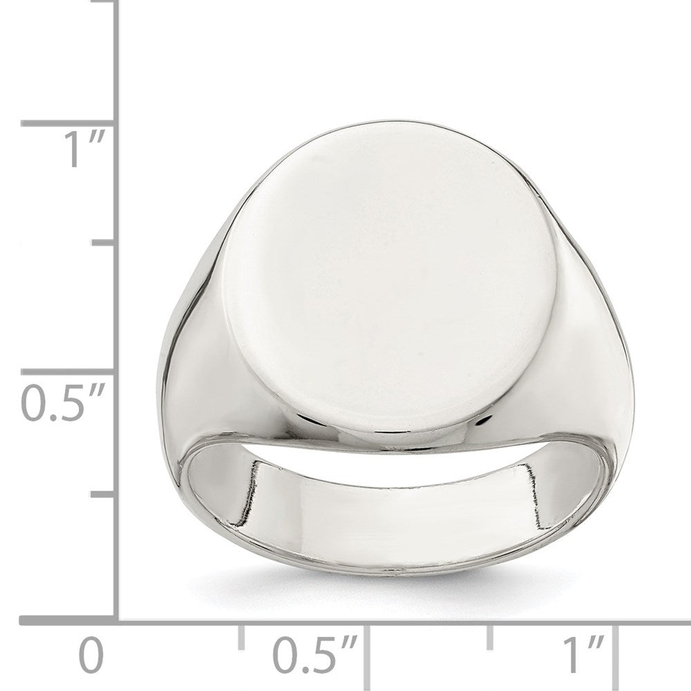 Sterling Silver 19X16mm Closed Back Signet Ring