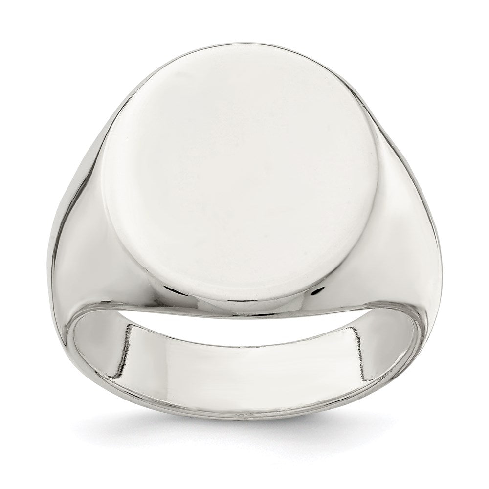 Sterling Silver 19X16mm Closed Back Signet Ring