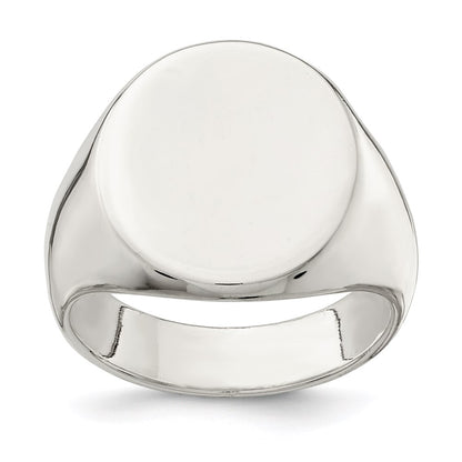 Sterling Silver 19X16mm Closed Back Signet Ring