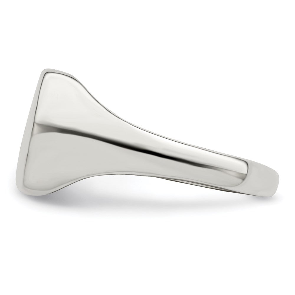 Sterling Silver 12X12mm Closed Back Signet Ring