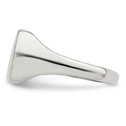 Sterling Silver 12X12mm Closed Back Signet Ring