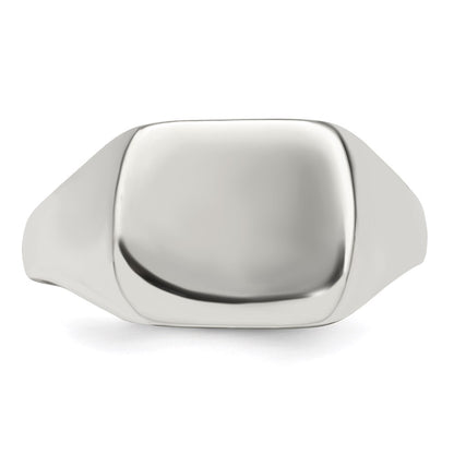 Sterling Silver 12X12mm Closed Back Signet Ring