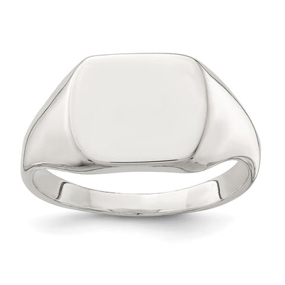 Sterling Silver 12X12mm Closed Back Signet Ring