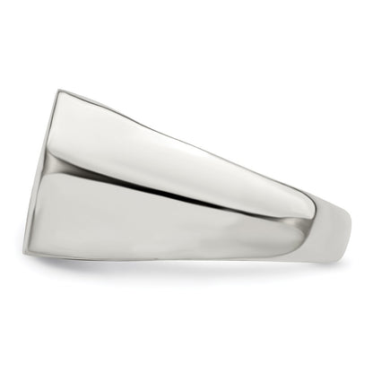 Sterling Silver 12X15mm Open Back Signet Ring
