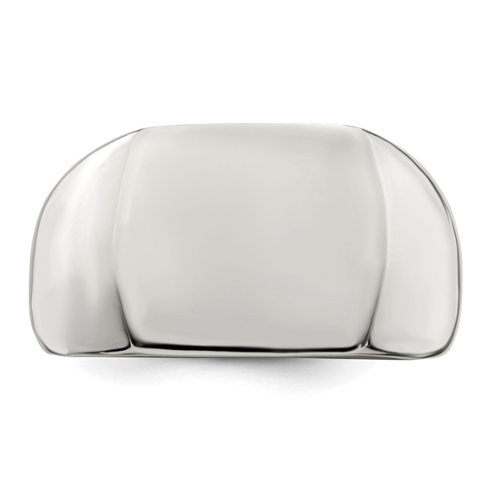Sterling Silver 12X15mm Open Back Signet Ring