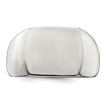 Sterling Silver 12X15mm Open Back Signet Ring