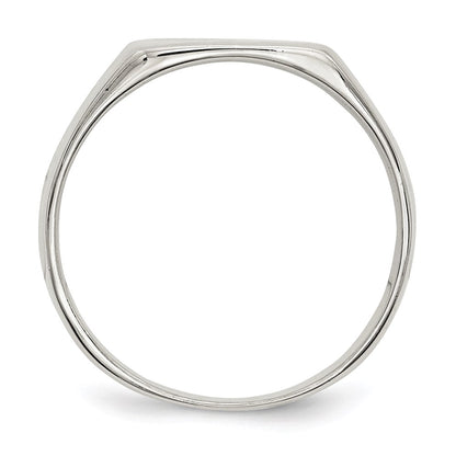 Sterling Silver 11X12mm Closed Back Signet Ring
