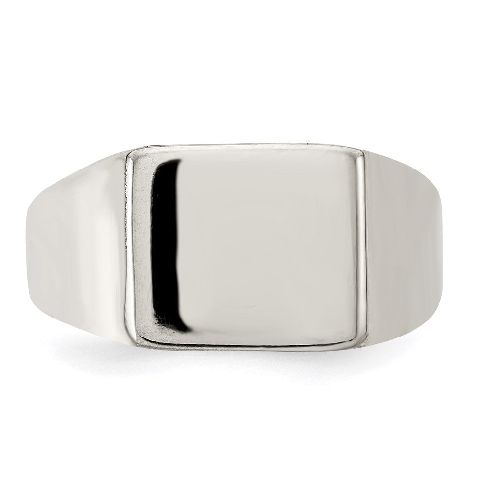 Sterling Silver 11X12mm Closed Back Signet Ring