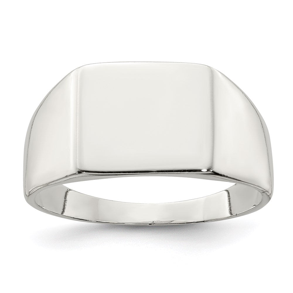 Sterling Silver 11X12mm Closed Back Signet Ring