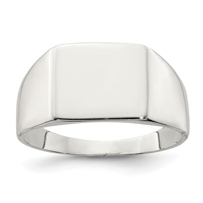 Sterling Silver 11X12mm Closed Back Signet Ring