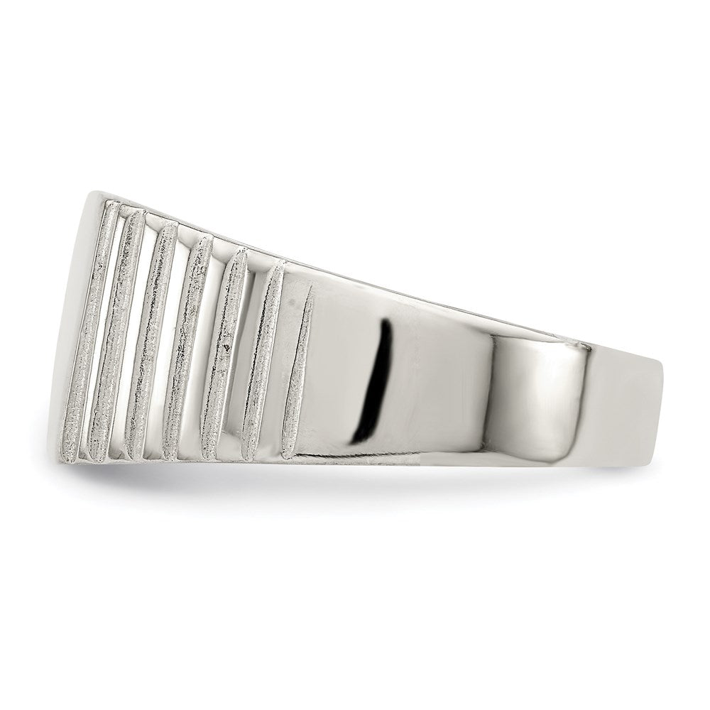 Sterling Silver 10X12mm Open Back Signet Ring