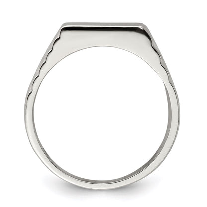 Sterling Silver 6X11mm Open Back Signet Ring