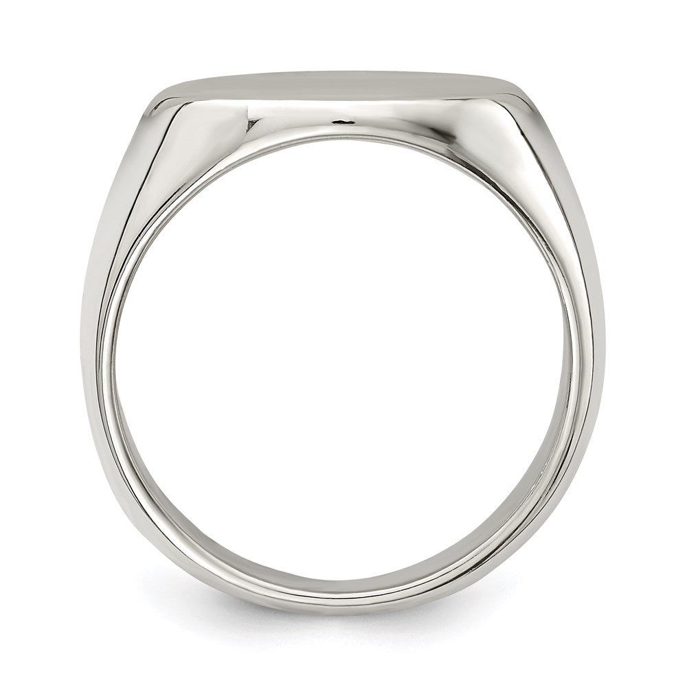Sterling Silver 12X17mm Closed Back Signet Ring