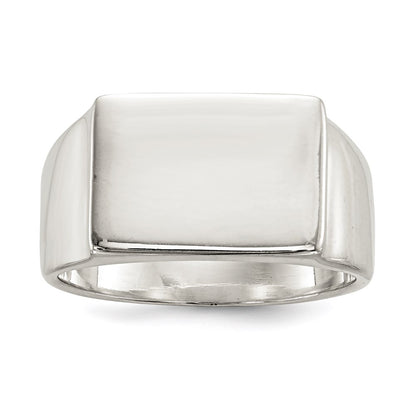 Sterling Silver 12X17mm Closed Back Signet Ring