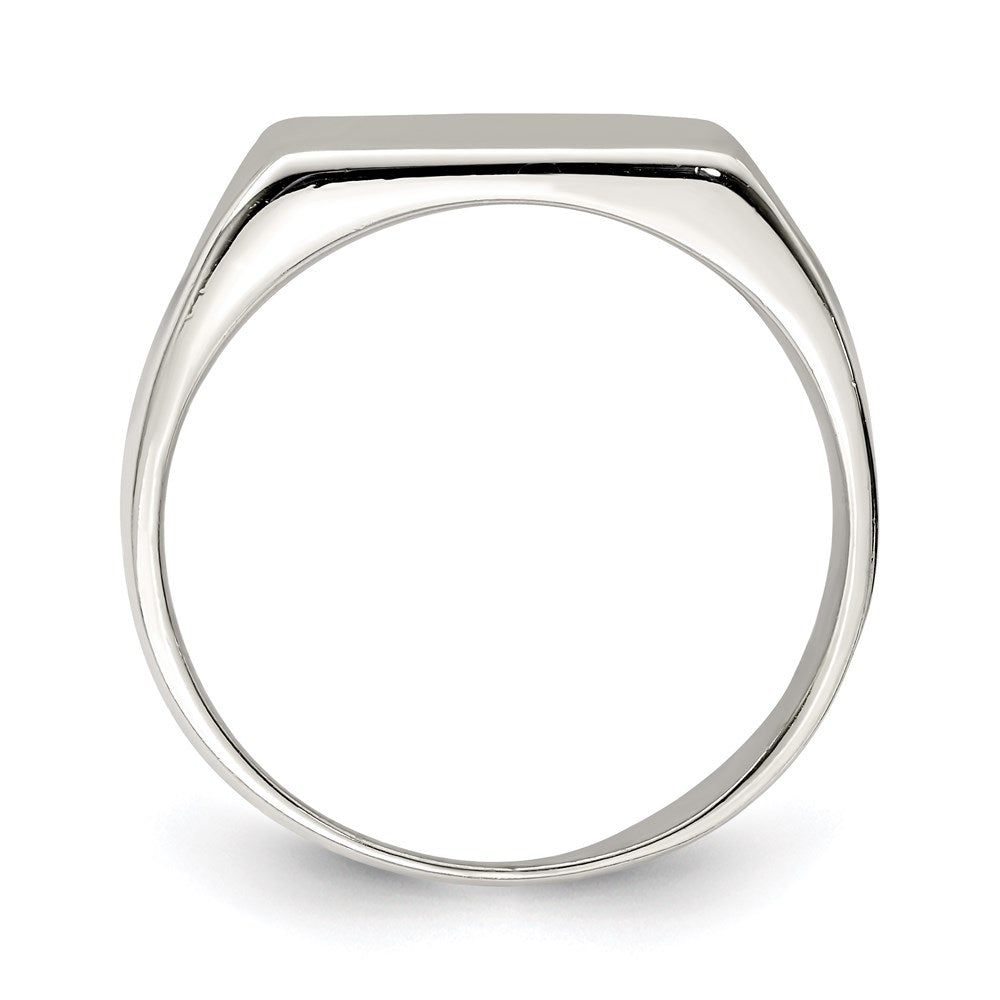 Sterling Silver 12X14mm Closed Back Signet Ring
