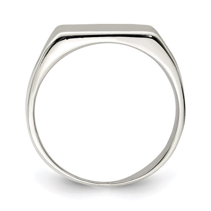 Sterling Silver 12X14mm Closed Back Signet Ring