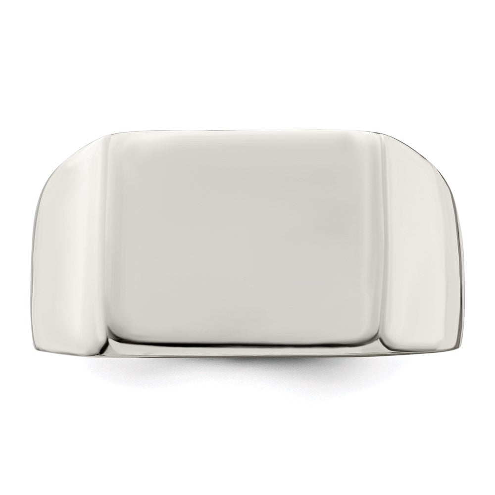 Sterling Silver 12X14mm Closed Back Signet Ring