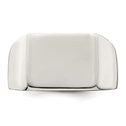 Sterling Silver 12X14mm Closed Back Signet Ring
