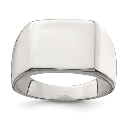 Sterling Silver 12X14mm Closed Back Signet Ring