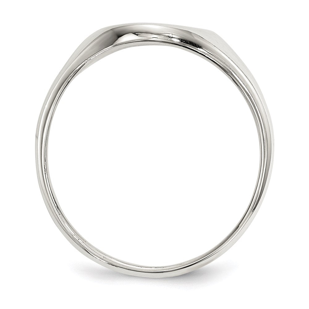 Sterling Silver 13X10mm Closed Back Signet Ring