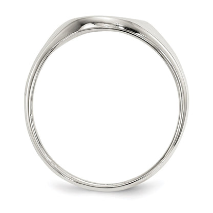 Sterling Silver 13X10mm Closed Back Signet Ring