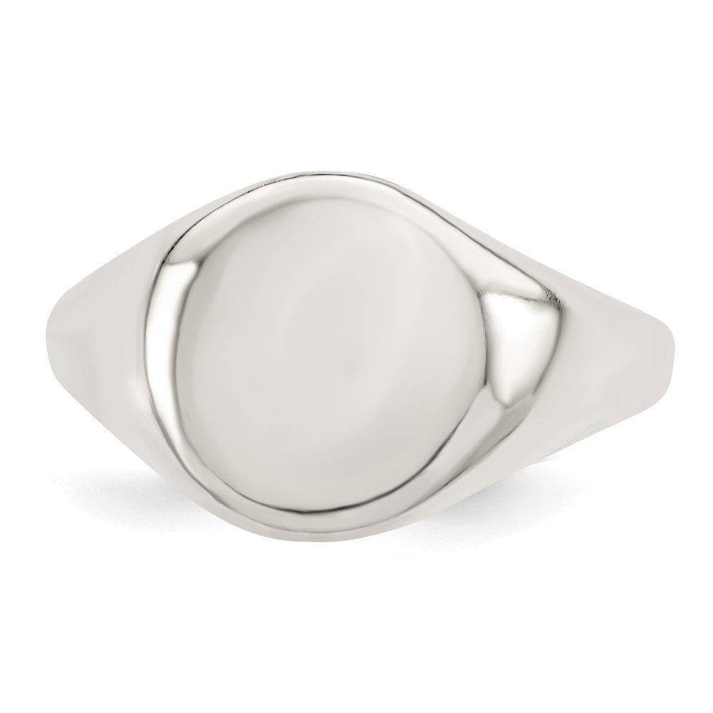 Sterling Silver 13X10mm Closed Back Signet Ring