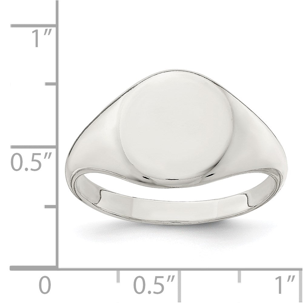 Sterling Silver 13X10mm Closed Back Signet Ring
