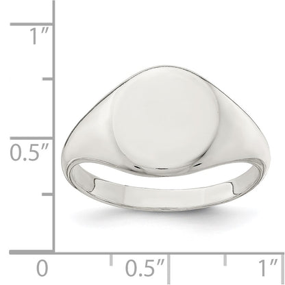 Sterling Silver 13X10mm Closed Back Signet Ring