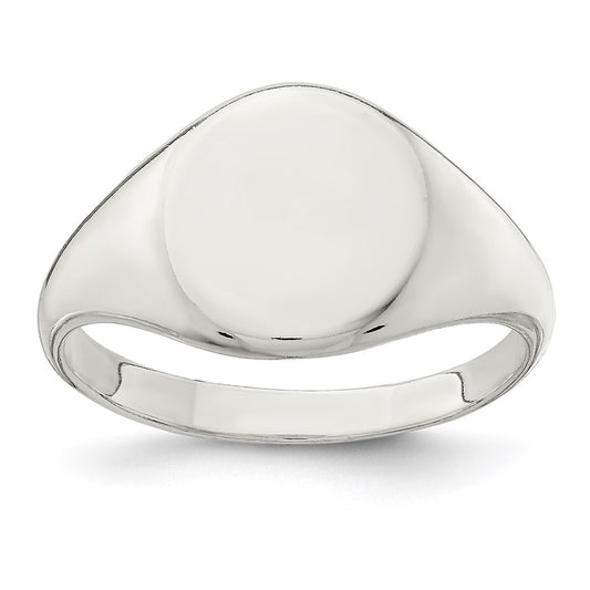 Sterling Silver 13X10mm Closed Back Signet Ring