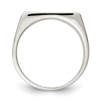Sterling Silver 11X15mm Closed Back Signet Ring