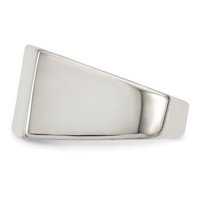 Sterling Silver 11X15mm Closed Back Signet Ring