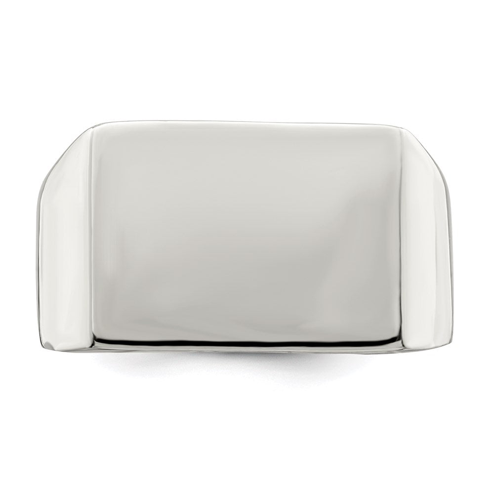 Sterling Silver 11X15mm Closed Back Signet Ring