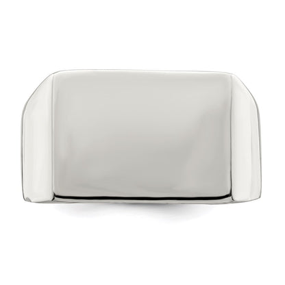 Sterling Silver 11X15mm Closed Back Signet Ring