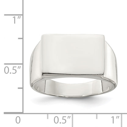 Sterling Silver 11X15mm Closed Back Signet Ring