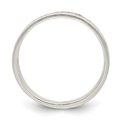 Sterling Silver Antiqued & Polished Faith Ring