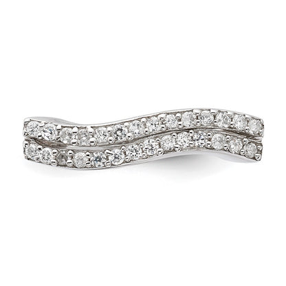 Sterling Silver Polished Cz Ring