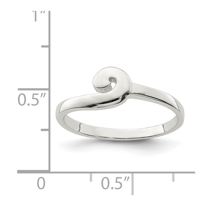 Sterling Silver Polished Swirl Ring