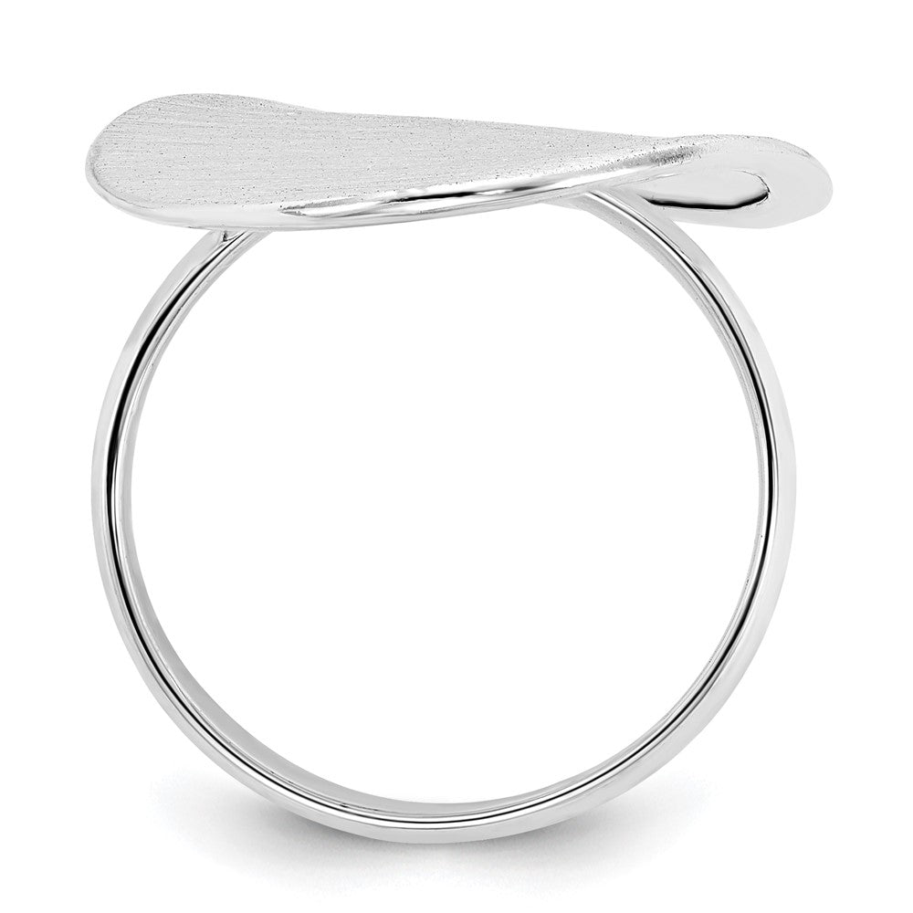 Sterling Silver Satin & Polished Fancy Oval Ring