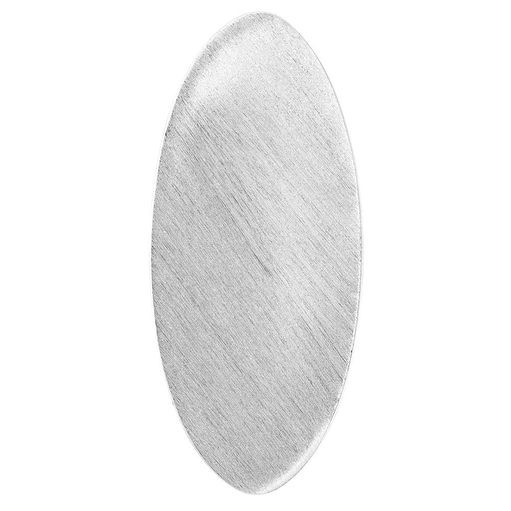 Sterling Silver Satin & Polished Fancy Oval Ring