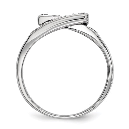 Sterling Silver Black & White Diamond Ring