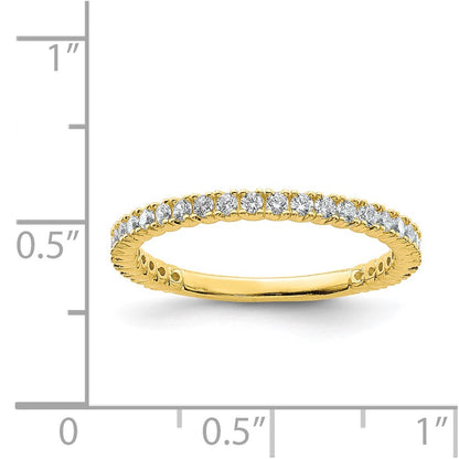Sterling Silver Shimmer Gold Tone Flash Plated 28 Stone Cz Band