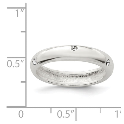 Sterling Silver Stellux Crystal Ring