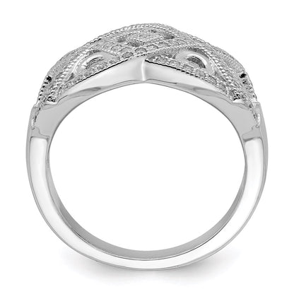 Sterling Silver Micro Pav? With Intricate Designs Ring