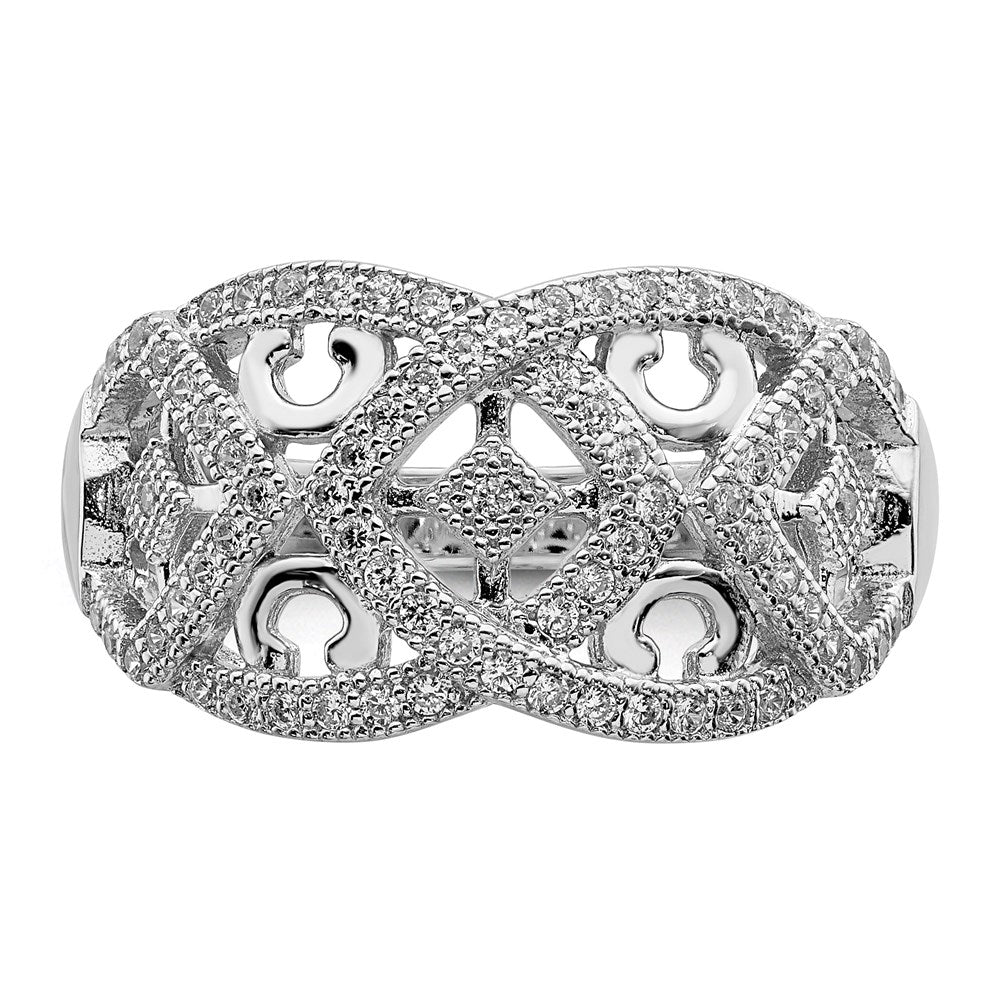 Sterling Silver Micro Pav? With Intricate Designs Ring