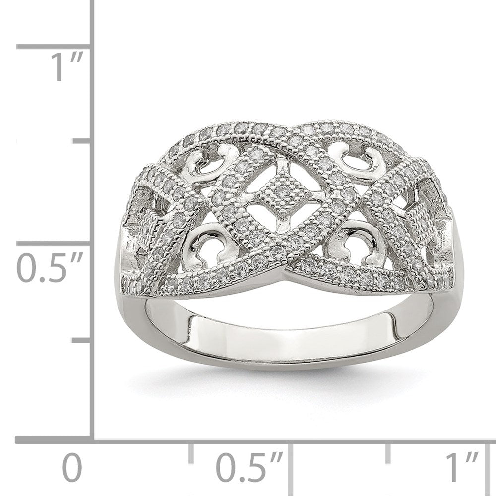 Sterling Silver Micro Pav? With Intricate Designs Ring