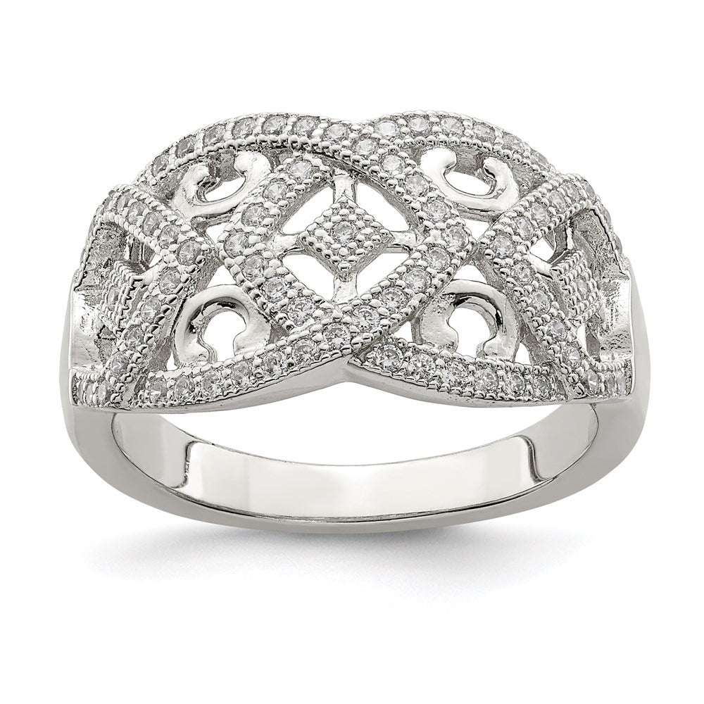 Sterling Silver Micro Pav? With Intricate Designs Ring