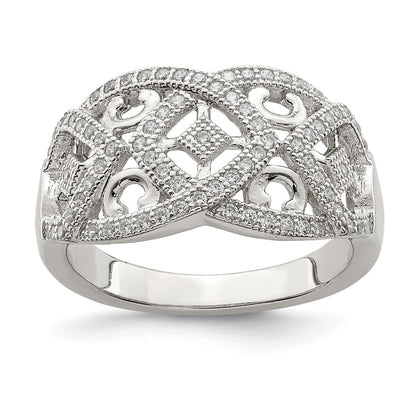 Sterling Silver Micro Pav? With Intricate Designs Ring